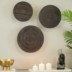 Antique Dark Geometric 3-Pc. Wall Plaque Set-Kirkland's Home Best
