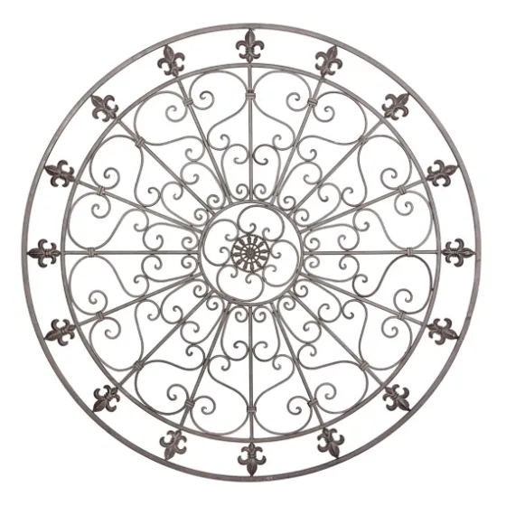 Antique Fleur-De-Lis Medallion Metal Wall Plaque-Kirkland's Home Cheap