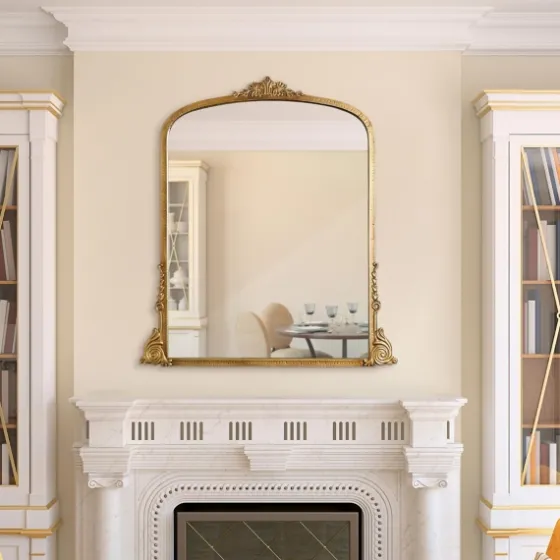 Antique Gold Metal Baroque Arch Wall Mirror-Kirkland's Home Sale