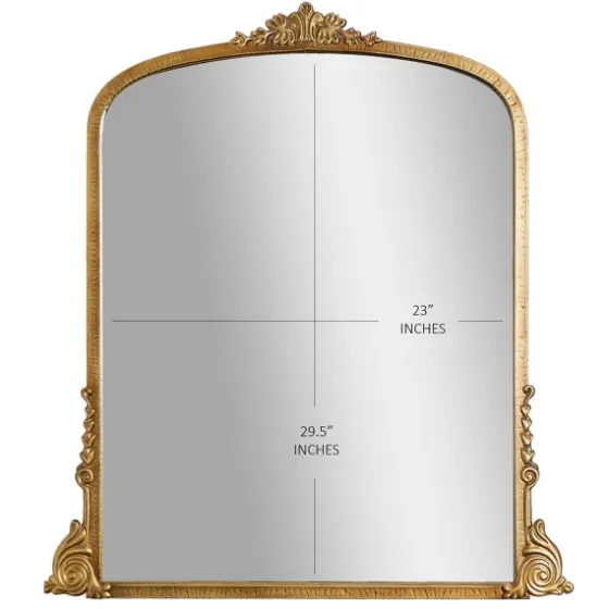 Antique Gold Metal Baroque Arch Wall Mirror-Kirkland's Home Sale