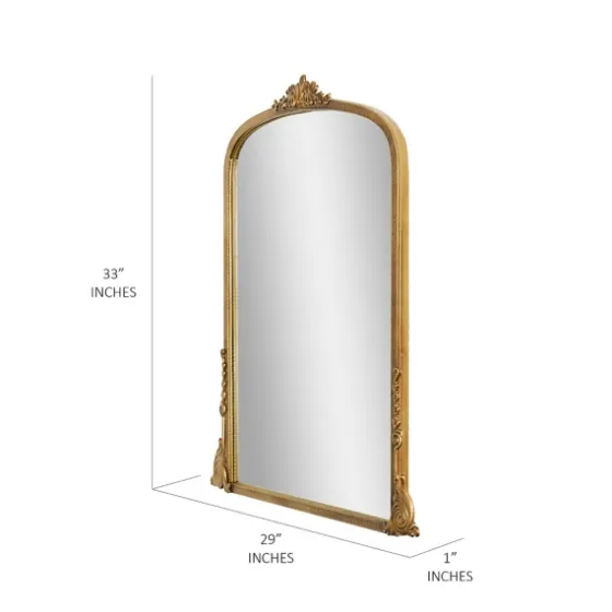 Antique Gold Metal Baroque Arch Wall Mirror-Kirkland's Home Sale