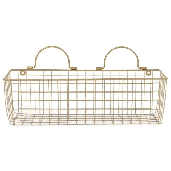 Antique Gold 2-Pc. Long Wire Basket Set, 17 In.-Kirkland's Home Cheap