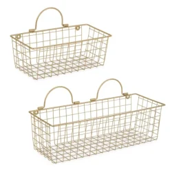 Antique Gold 2-Pc. Wire Basket Set-Kirkland's Home Cheap