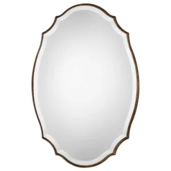 Antique Gold Rounded Edge Wood Wall Mirror-Kirkland's Home Fashion
