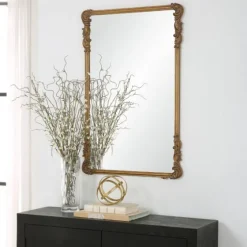Antique Gold Vintage Rectangular Wall Mirror-Kirkland's Home Shop