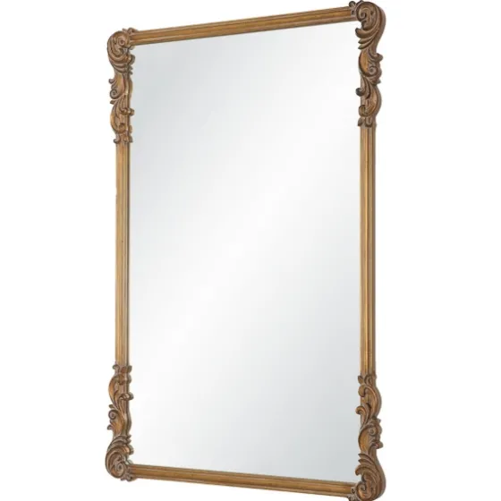 Antique Gold Vintage Rectangular Wall Mirror-Kirkland's Home Shop
