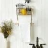 Antique Gold Wire Basket Towel Rack-Kirkland's Home Online