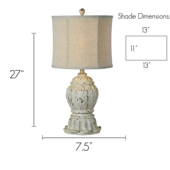 Antique Ivory Distressed Table Lamps, Set Of 2-Kirkland's Home Sale