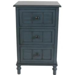 Antique Navy 3-Drawer Chest Side Table-Kirkland's Home Sale