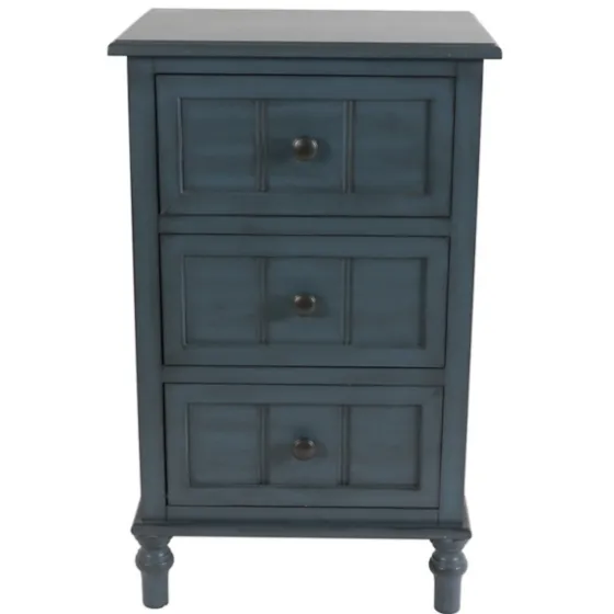 Antique Navy 3-Drawer Chest Side Table-Kirkland's Home Sale