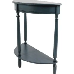 Antique Navy Half Round Console Table-Kirkland's Home Flash Sale