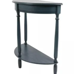 Antique Navy Half Round Console Table-Kirkland's Home Store