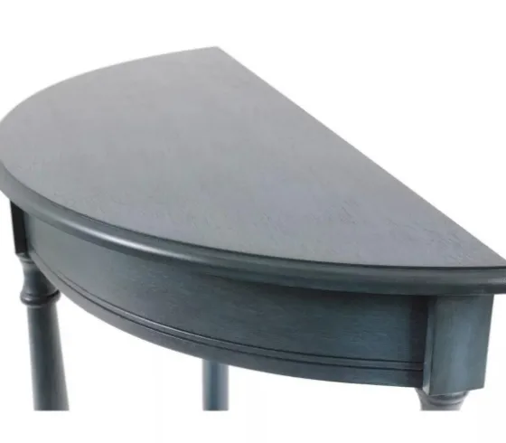 Antique Navy Half Round Console Table-Kirkland's Home Store