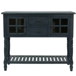 Antique Navy Windowpane Buffet Console Table-Kirkland's Home Discount