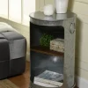 Antique Round Rolling Galvanized Accent Table-Kirkland's Home Shop