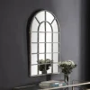 Antique Rustic Arch Windowpane Mirror-Kirkland's Home Online