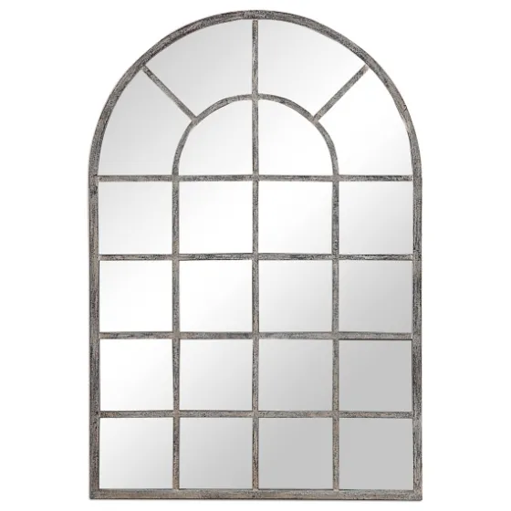 Antique Rustic Arch Windowpane Mirror-Kirkland's Home Online