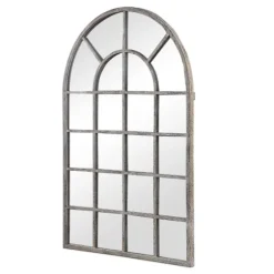 Antique Rustic Arch Windowpane Mirror-Kirkland's Home Online