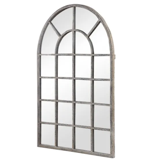 Antique Rustic Arch Windowpane Mirror-Kirkland's Home Online