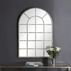 Antique Rustic Arch Windowpane Mirror-Kirkland's Home Online