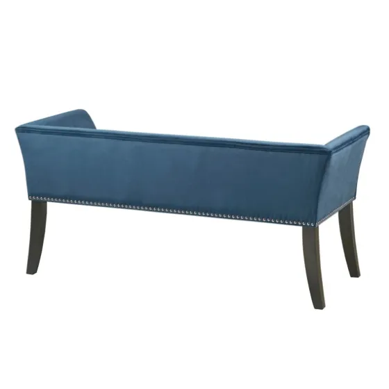 Antique Sapphire Low Back Upholstered Bench-Kirkland's Home Sale