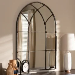 Antique Silver Arched Metal Mirror-Kirkland's Home Shop