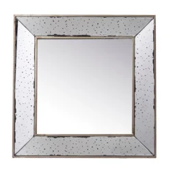 Antique Silver Glass Square Frame Mirror-Kirkland's Home Sale