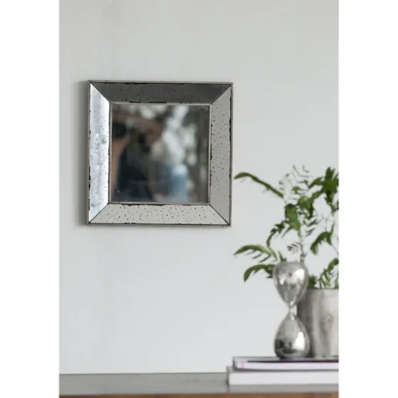 Antique Silver Glass Square Frame Mirror-Kirkland's Home Sale