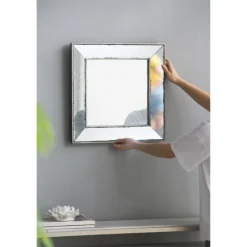 Antique Silver Glass Square Frame Mirror-Kirkland's Home Sale