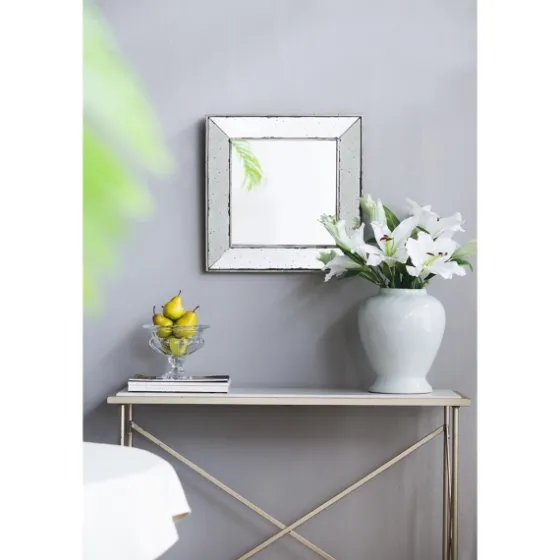 Antique Silver Glass Square Frame Mirror-Kirkland's Home Sale