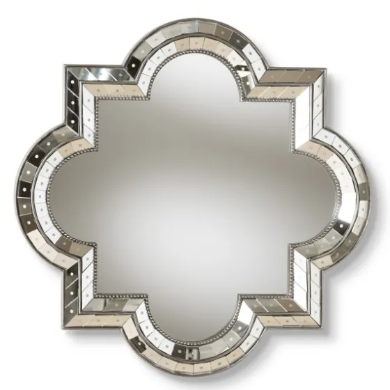 Antique Silver Quatrefoil Frame Wall Mirror-Kirkland's Home Clearance