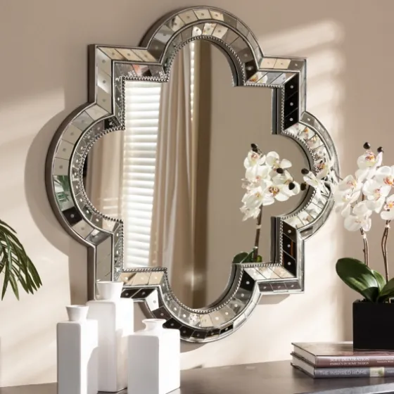 Antique Silver Quatrefoil Frame Wall Mirror-Kirkland's Home Clearance