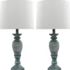 Antique Spun Center Table Lamps, Set Of 2-Kirkland's Home Fashion