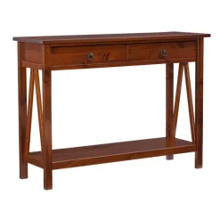 Antique Tobacco Console Table With Bottom Shelf-Kirkland's Home New