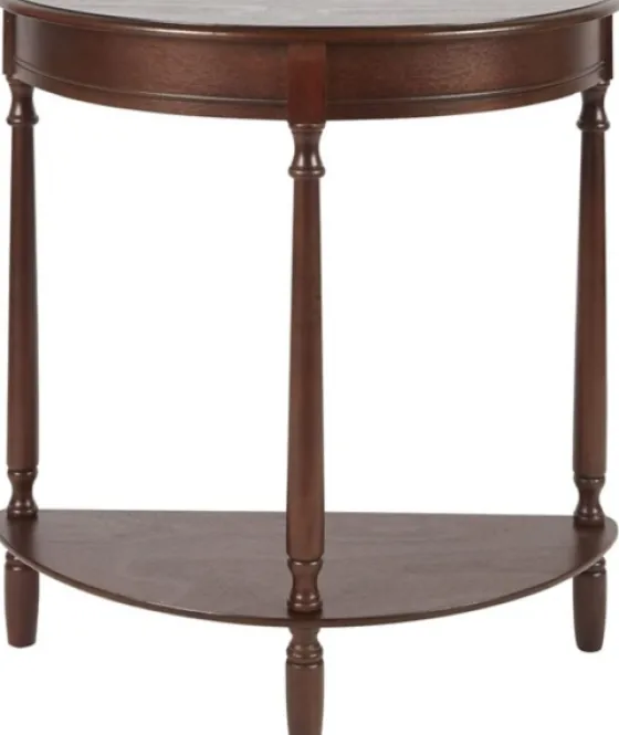 Antique Walnut Half Round Console Table-Kirkland's Home Clearance