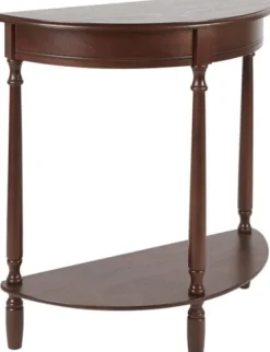 Antique Walnut Half Round Console Table-Kirkland's Home Clearance