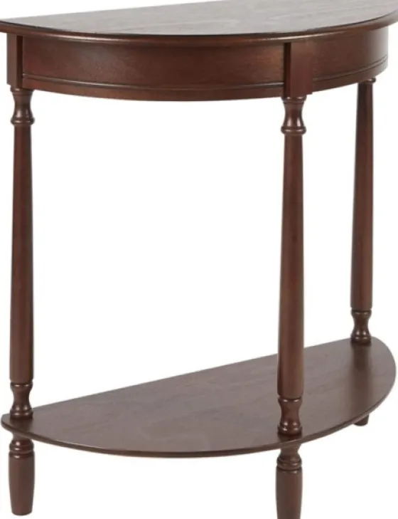 Antique Walnut Half Round Console Table-Kirkland's Home Clearance