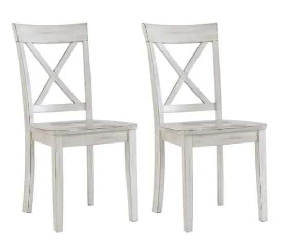 Antique Washed Wood Dining Chairs, Set Of 2-Kirkland's Home New