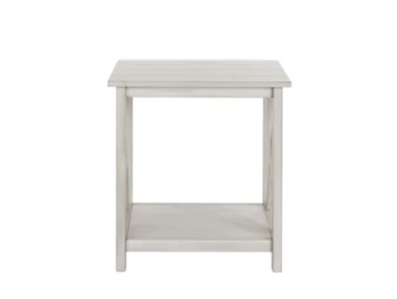 Antique Washed Wood Square Side Table-Kirkland's Home New