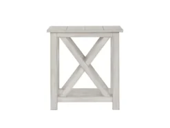 Antique Washed Wood Square Side Table-Kirkland's Home New
