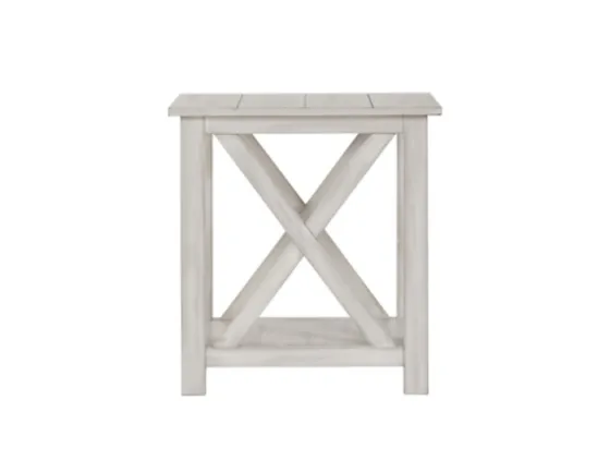 Antique Washed Wood Square Side Table-Kirkland's Home New