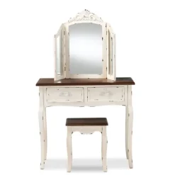 Antique White And Walnut 2-Pc. Vanity Set-Kirkland's Home Best