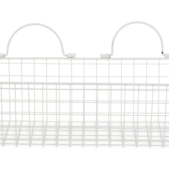 Antique White 2-Pc. Long Wire Basket Set, 17 In.-Kirkland's Home Discount