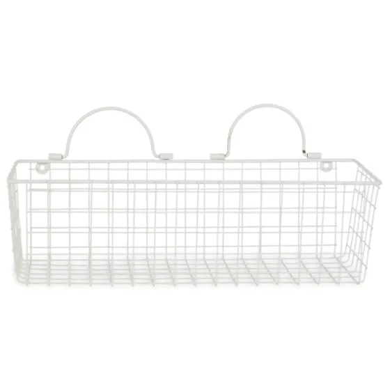 Antique White 2-Pc. Long Wire Basket Set, 17 In.-Kirkland's Home Discount