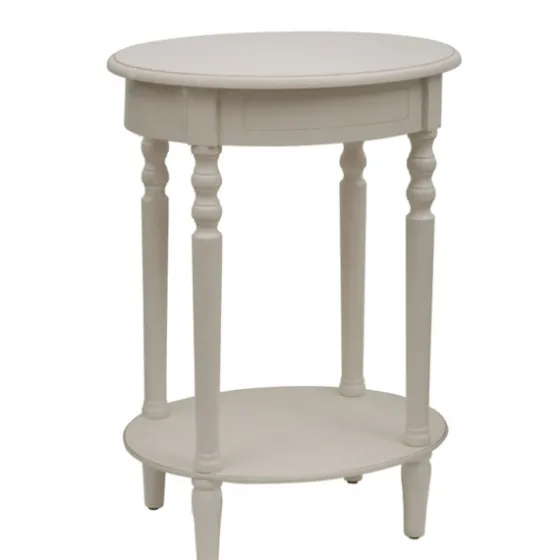 Antique White Simplicity Oval Side Table-Kirkland's Home Best Sale