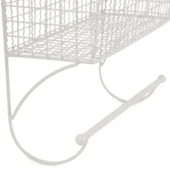 Antique White Wire Basket Towel Rack, 17 In.-Kirkland's Home Sale