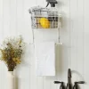 Antique White Wire Basket Towel Rack-Kirkland's Home Store