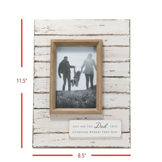 Antique White Wooden Dad Picture Frame-Kirkland's Home Online