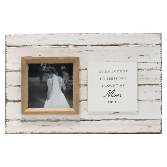 Antique White Wooden Mom Picture Frame-Kirkland's Home Discount