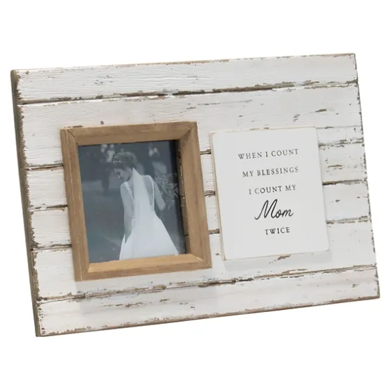 Antique White Wooden Mom Picture Frame-Kirkland's Home Discount